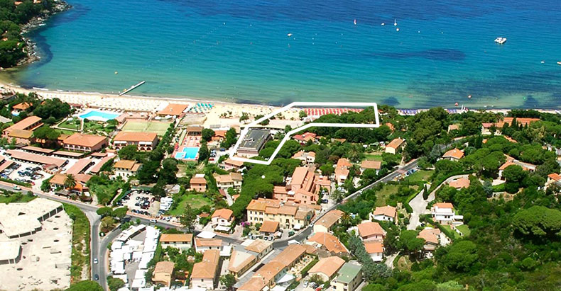 Posizione hotel Delfino Elba